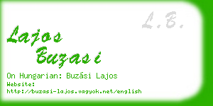 lajos buzasi business card